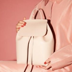 NWT Mansur Gavriel Mini Backpack in Saffiano Rosa
